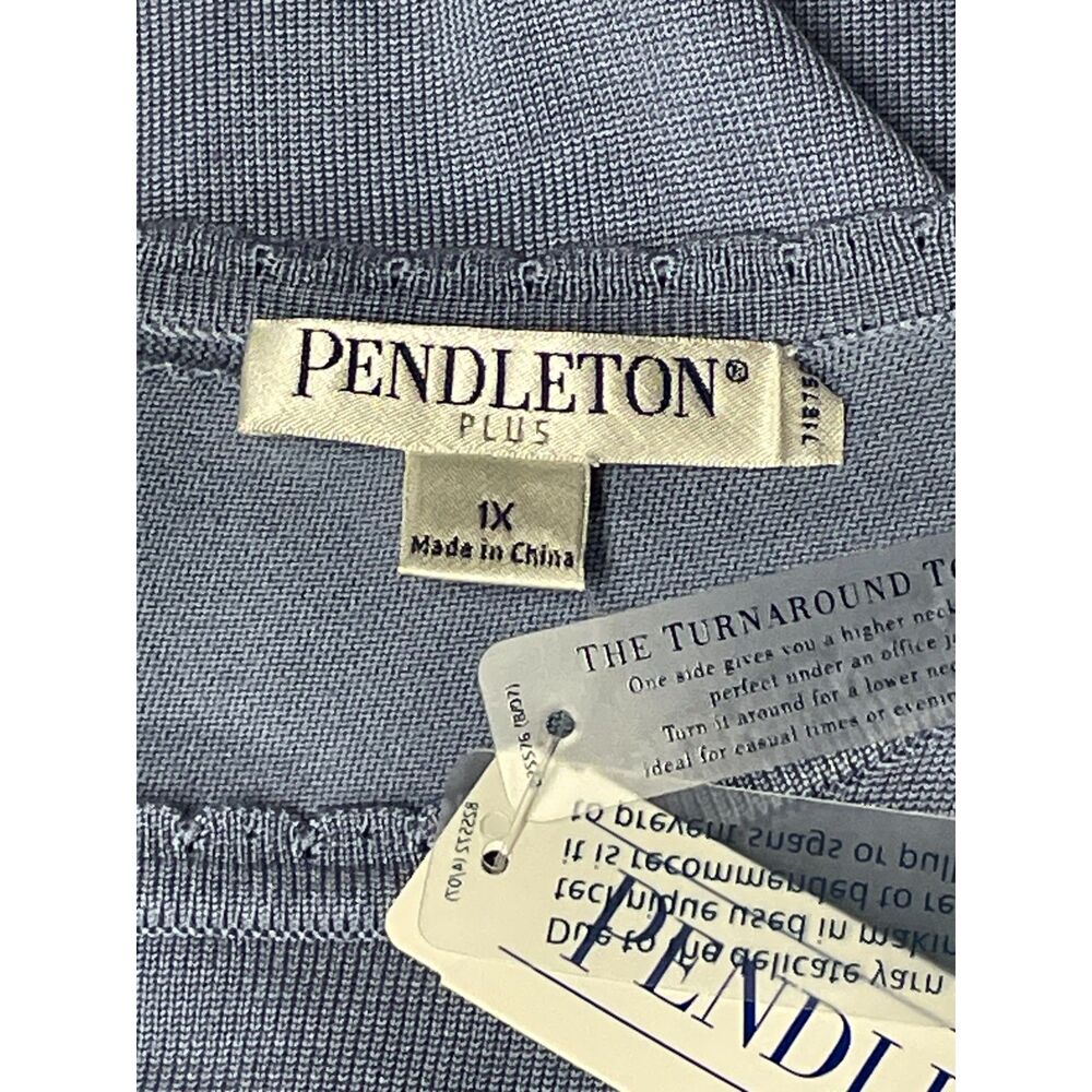 Pendleton Plus 1X Silk Blend Reversible Turnaround Top Lavender Sleeveless NWT - Picture 6 of 9
